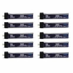 GNB 10 Pack Of RDQ Series 3.8V 1S 380mAh 1S 60C LiHV Whoop/Micro Battery - PH2.0 Plastic Head New