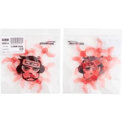 Gemfan 1636 Durable Quad-Blade 40mm Micro/Whoop Prop 8 Pack (1mm Shaft) - Choose Your Color New