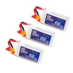 GNB 3 Pack Of RDQ Series 14.8V 4S 650mAh 80C LiPo Micro Battery - XT30 New