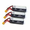 GNB New 3 Pack Of RDQ Series 15.2V 4S 850mAh 60C LiHV Whoop/Micro Battery (Long Type) - XT30