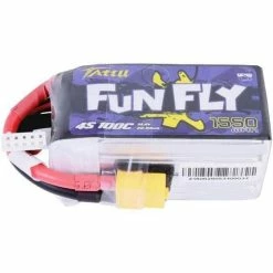 Tattu FunFly 14.8V 4S 1550mAh 100C LiPo Battery - XT60