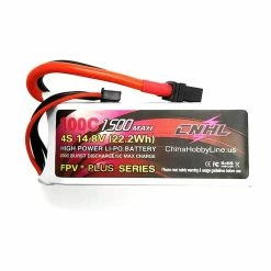 New CNHL 14.8V 4S 1500mAh 100C G+ Plus LiPo Battery 3 Pack - XT60