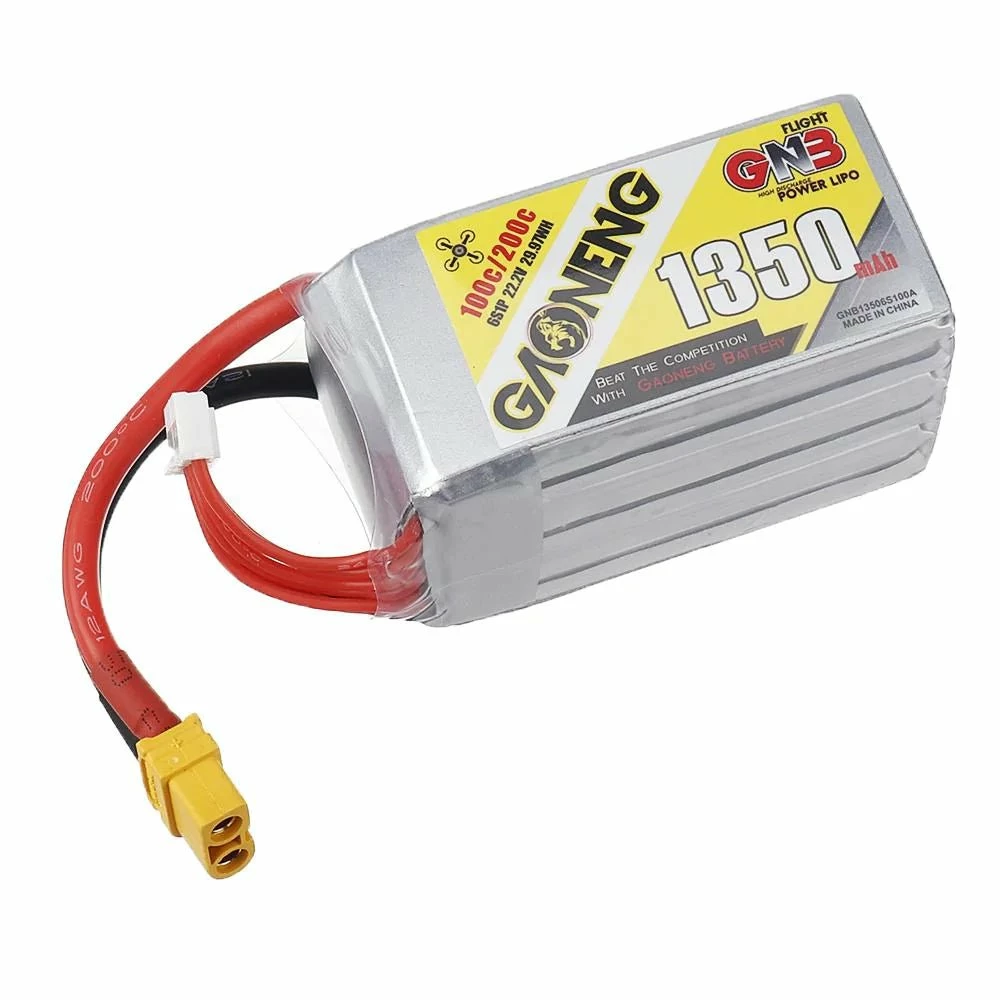 Outlet 🔥 GNB Gaoneng 22.2V 6S 1350mAh 100C LiPo Battery - XT60 New 😉 5 GNB Gaoneng 22.2V 6S 1350mAh 100C LiPo Battery - XT60 New