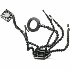 FPVELITE Helping Hands Soldering Aid Tool W/ LED Magnifier Lamp & Fan New
