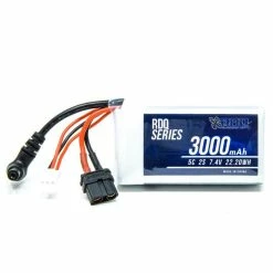 GNB RDQ Series 7.4V 2S 3000mAh 5C FPV Goggle LiPo Battery W/ Charge Indicator - Barrel Jack & XT60
