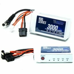 Racedayquads Sales 30 GNB RDQ Series 7.4V 2S 3000mAh 5C FPV Goggle LiPo Battery W/ Charge Indicator - Barrel Jack & XT60