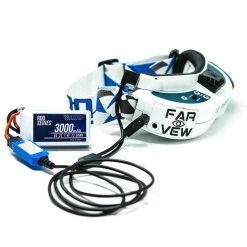 GNB RDQ Series 7.4V 2S 3000mAh 5C FPV Goggle LiPo Battery W/ Charge Indicator - Barrel Jack & XT60