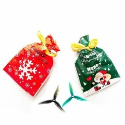 Gemfan Hurricane Christmas Edition 51466 V2 Durable Tri-Blade 5" Prop 8 Pack - Jade And Midnight Gray New