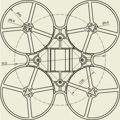 HappyModel Mobula7 V2 75mm Replacement Whoop Frame - Choose Your Color
