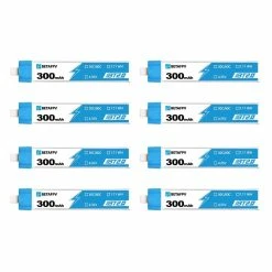 BetaFPV 3.8V 1S 300mAh 30C LiHV Whoop/Micro Battery 8 Pack - BT2.0