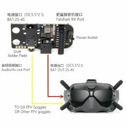 FPVELITE Analog FPV FatShark Module Adapter V3 W/ Voltage Display For DJI Digital FPV Goggles New