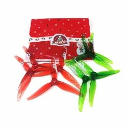 New Gemfan Hurricane 2022 Christmas Edition 51466 3-Blade Propellers 8 Pack - Father Christmas Edition