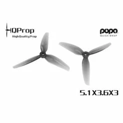 HQPROP HQ Prop Durable 5.1x3.6x3 Tri-Blade 5" Prop 4 Pack - Grey New