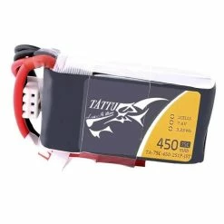 New Tattu 7.4V 2S 450mAh 75C LiPo Micro Battery - JST-SYP